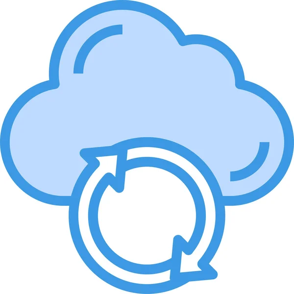 Cloud Computing Ikonę Odśwież — Wektor stockowy