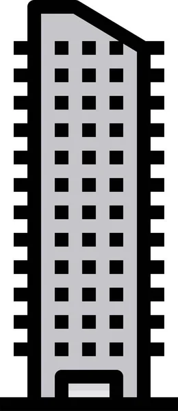 Skyscraper Building Tower Icon — Stock Vector