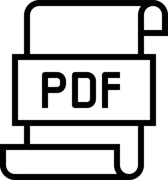 Achive Icône Fichier Document Dans Style Outline — Image vectorielle