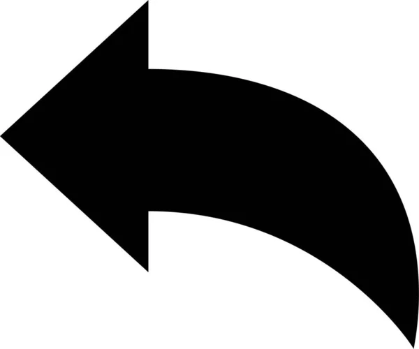 Vor Pfeil Links Symbol Solidem Stil — Stockvektor