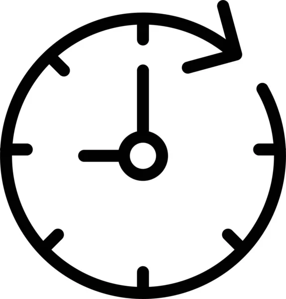 Icono Recarga Actualización Reloj Estilo Contorno — Archivo Imágenes Vectoriales
