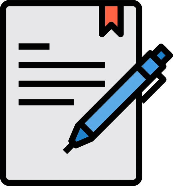Ikona Dokumentu Umowy Biznesowej Kategorii Folderów — Wektor stockowy