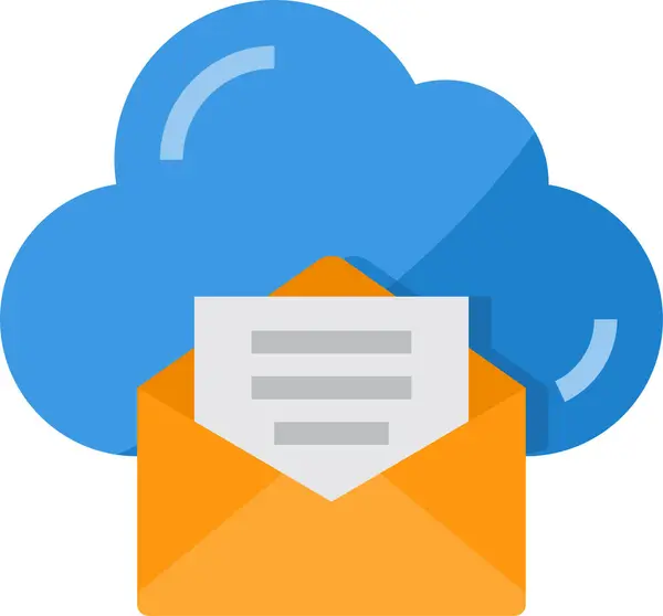 Icône Mail Cloud Computing — Image vectorielle