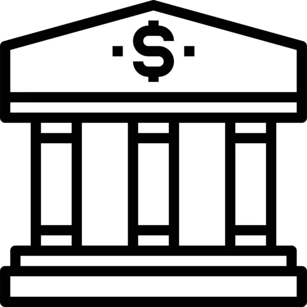 Geld Ikone Der Banken — Stockvektor
