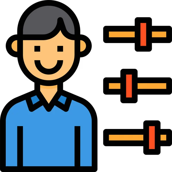 Ícone Recursos Humanos Empregado — Vetor de Stock