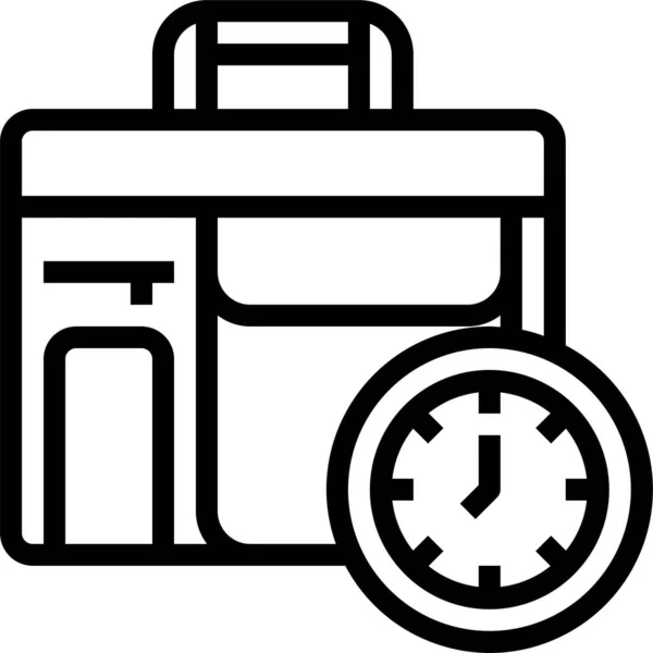 Tiempo Trabajo Icono Trabajo — Vector de stock