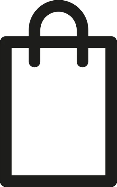 Τσάντα Εικονίδιο Αγοράς Παζάρι Στυλ Περίγραμμα — Διανυσματικό Αρχείο