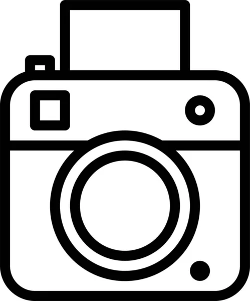 Camera Apparaat Gadget Pictogram Omtrek Stijl — Stockvector