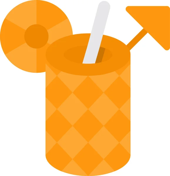 菠萝汁饮料图标 — 图库矢量图片