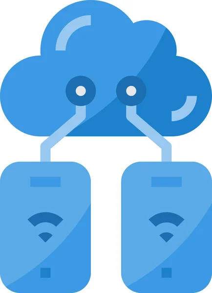 Icône Transfert Smartphone Cloud — Image vectorielle