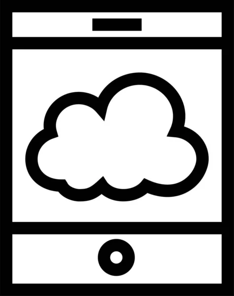 Cloud Computing Gerät Symbol Solid Stil — Stockvektor