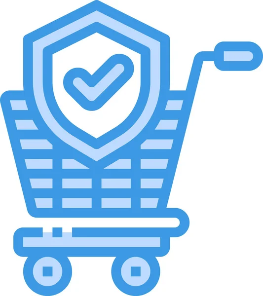 Shopping Cart Verify Icon — Stock Vector
