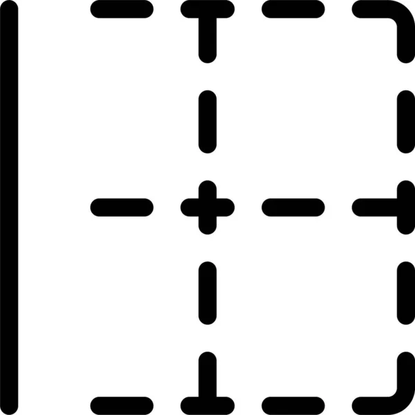 Symbol Für Die Randzellenformatierung Umrissstil — Stockvektor