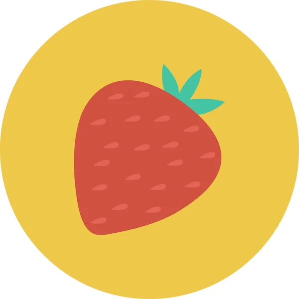 新鲜水果 扁平水果图标 — 图库矢量图片