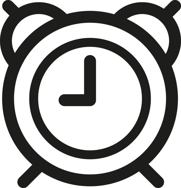Ρολόι Εικονίδιο Ημερολόγιο Συναγερμού Στυλ Περίγραμμα — Διανυσματικό Αρχείο