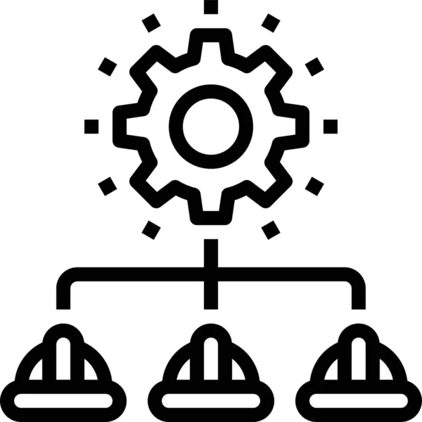Икона Оборудования Компании — стоковый вектор