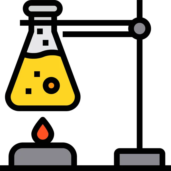 Ícone Educação Química Biologia Estilo Esboço Preenchido —  Vetores de Stock