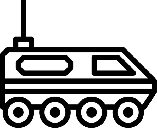 Armadura Ejército Militar Icono Estilo Esquema — Vector de stock
