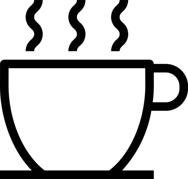 Иконка Чашки Кофе Стиле Набросок — стоковый вектор