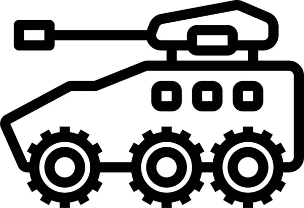 Tanque Canhão Howitzer Ícone —  Vetores de Stock