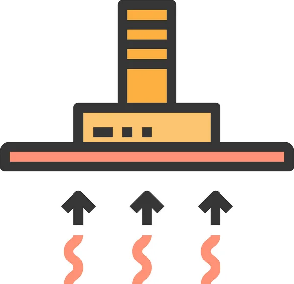 Extractor Gas Household Icon Filled Outline Style — Stock Vector