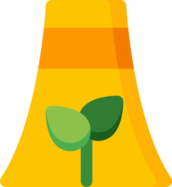 Ikona Środowiska Nuklearnego Płaskim Stylu — Wektor stockowy