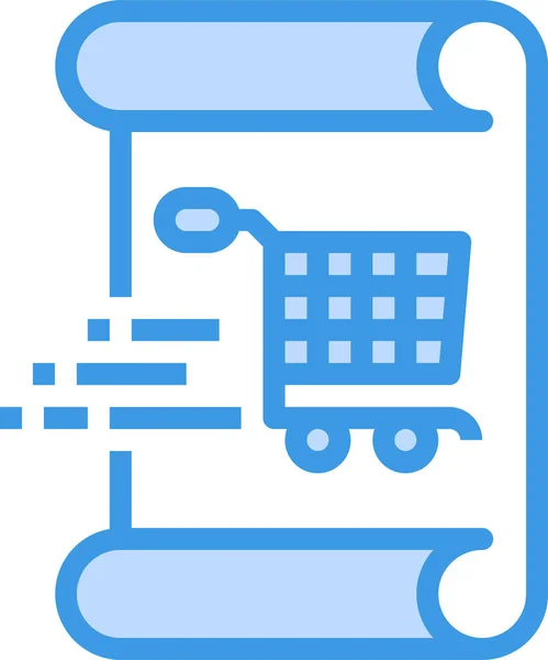 Ikona Zamówienia Koszyka Kategorii Shopping Ecommerce — Wektor stockowy