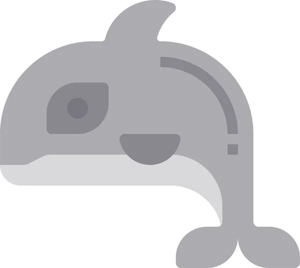 Ikona Vodních Živočichů Orca — Stockový vektor
