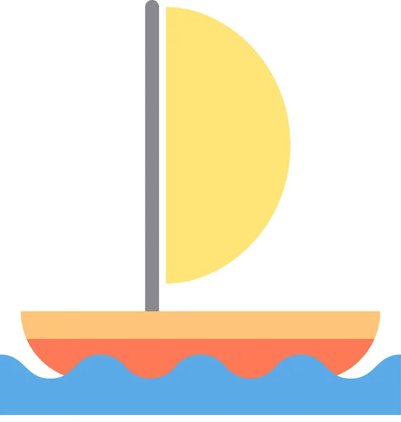 Activity Boat Health Icon Flat Style — Stock Vector