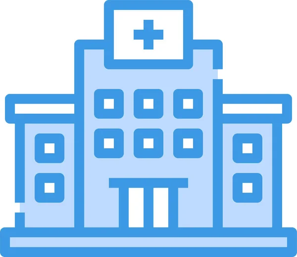 Hospital Building Architecture Icon — Stock Vector