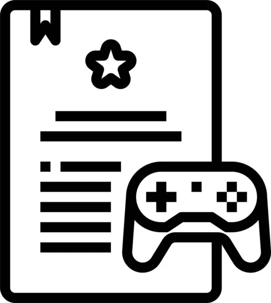 ゲームゲームカテゴリの契約書ゲームアイコン — ストックベクタ
