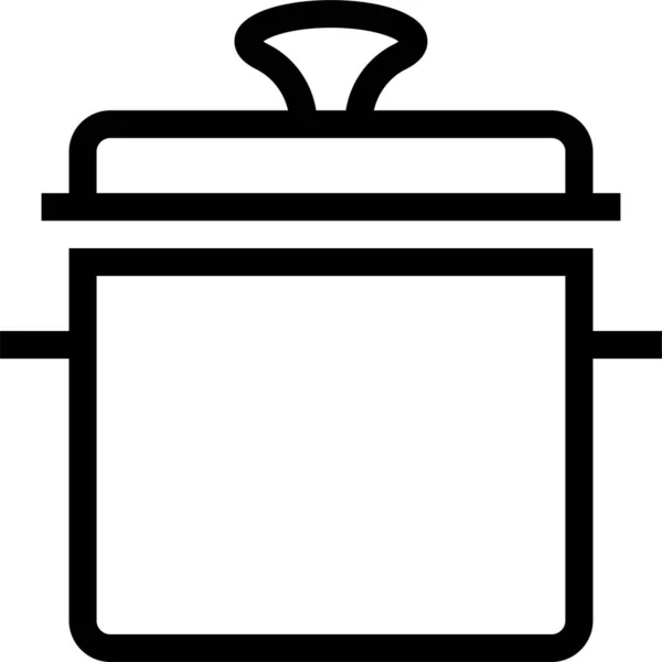 Kok Fornuis Koken Pictogram Outline Stijl — Stockvector