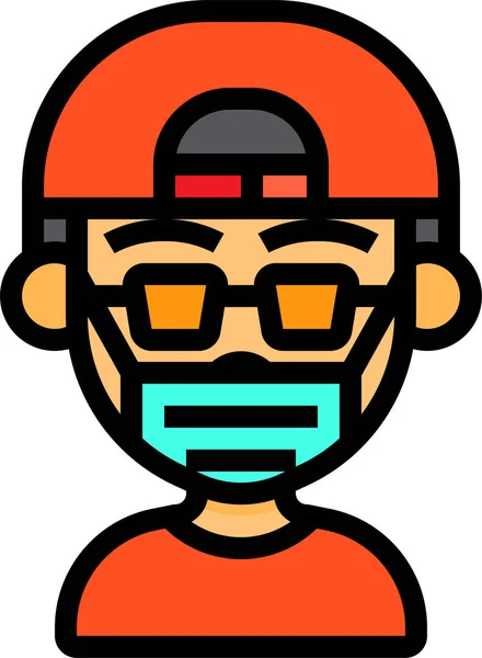 Niño Gafas Vista Niño Icono — Vector de stock