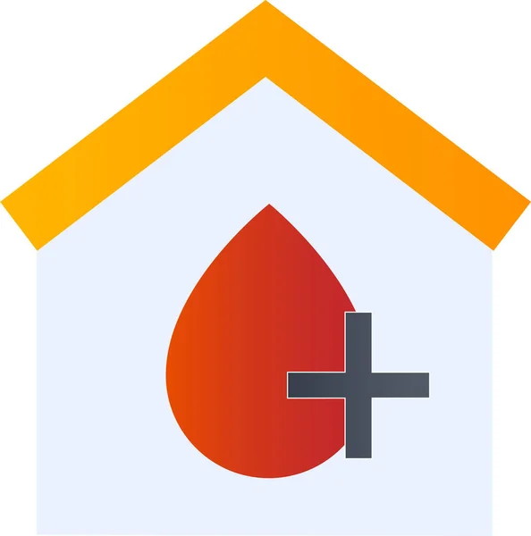 Donación Sangre Icono Médico — Vector de stock