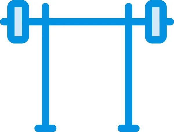 Icona Del Fitness Dei Manubri Atleta Stile Contorno Pieno — Vettoriale Stock