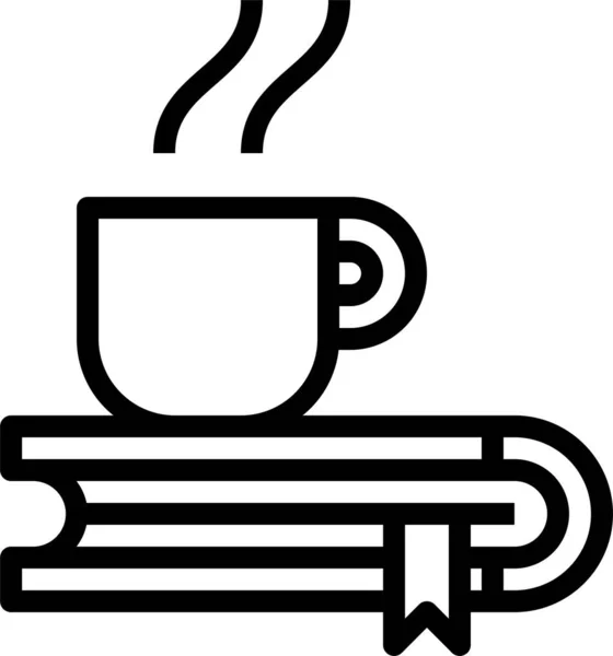 Libro Romper Icono Café — Archivo Imágenes Vectoriales