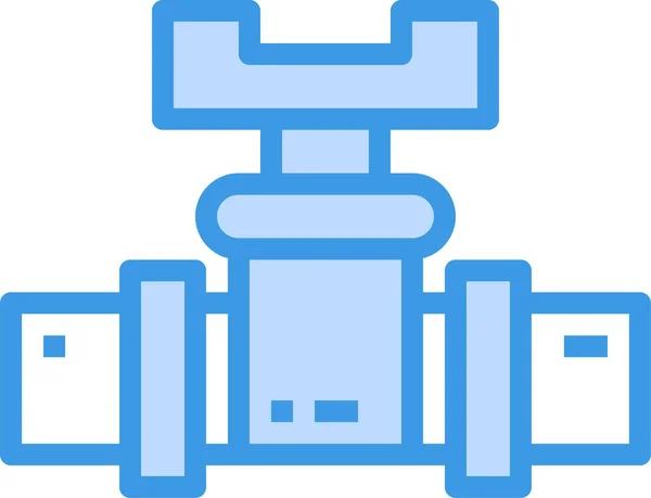 Ícone Tubulação Indústria Gás Categoria Ferramentas Construção — Vetor de Stock