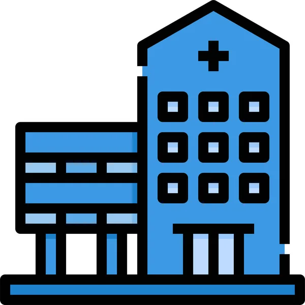 Hospital Building Health Icon — Stock Vector