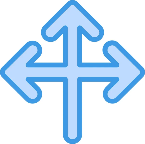 Kreuzungspfeil Symbol — Stockvektor