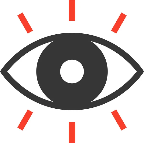 Eye See Show Icon Солидный Стиль — стоковый вектор