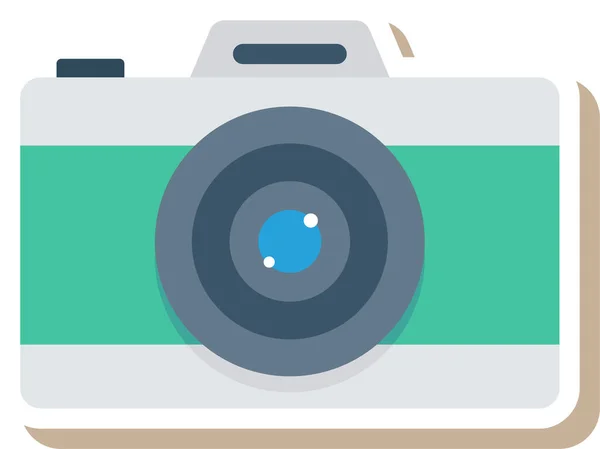 Cámara Cameraflash Icono Película Estilo Plano — Vector de stock