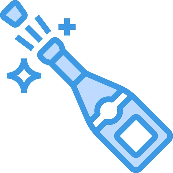 Значок Пляшки Алкоголем Шампанського — стоковий вектор