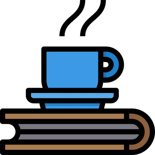 Book Coffee Cup Icon — Stock Vector