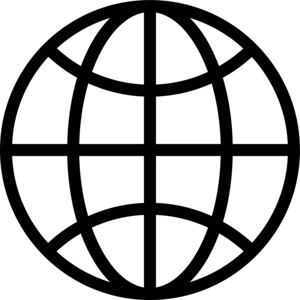 Παγκόσμιο Εικονίδιο Κόσμο Στυλ Περίγραμμα — Διανυσματικό Αρχείο