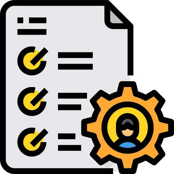 Prüfen Sie Konfigurationsausrüstung Symbol Business Management Kategorie — Stockvektor