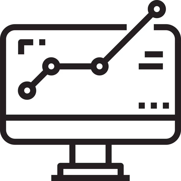 Icône Investissement Monnaie Affaires Dans Style Contour — Image vectorielle