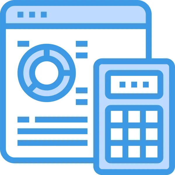Calculatrice Comptable Icône Web — Image vectorielle