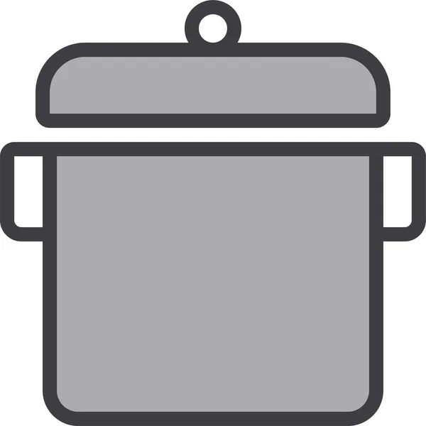 Cooking Food Home Icon Filled Outline Style — Stock Vector