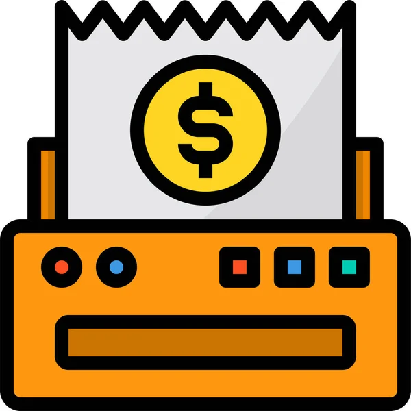 Factuur Zakelijke Factuur Pictogram Gevulde Outline Stijl — Stockvector