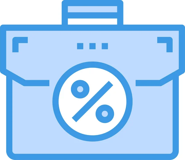 Bag Discount Money Icon Filled Outline Style — Stock Vector